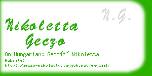 nikoletta geczo business card